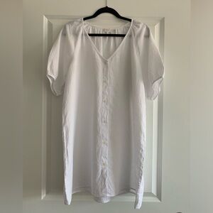 Aritzia Wilfred Women’s White Aperitif Linen Mini Dress size Small